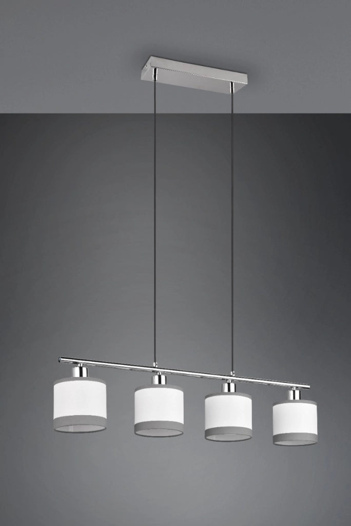 Lampada a sospensione lineare DAVOS cromo 4xE14 75cm