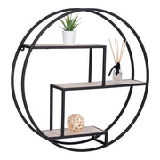 Mensola Rotterdam, Nero, Legno, 14x62x62 cm