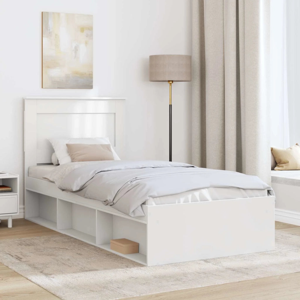 Struttura del letto Bianco 75 x 190 cm Pino massello 3410144