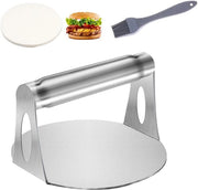 Hamburger Press - Duro e facile da pulire - 14 cm - Smalto antiaderente - Ideale per bistecchi - Adatto per viti...