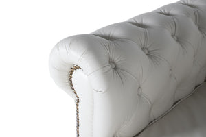 Poltrona Chester monoposto rivestita in pelle naturale