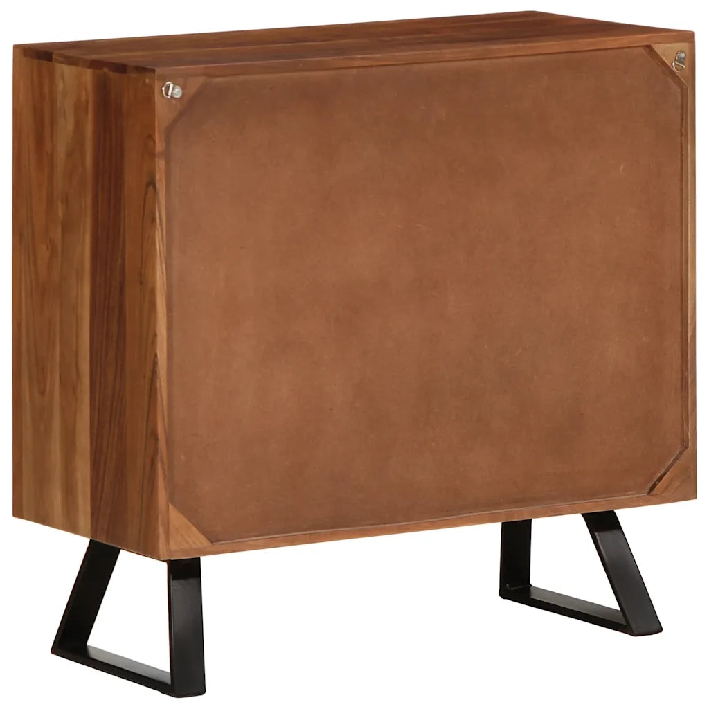 Cassettiera Marrone ambra 70x35x70 cm in Legno Massello Acacia 358185