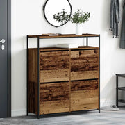 Mobile per scarpe con porta-Scarpiera Legno vecchio 100 x 34 x 112 cm