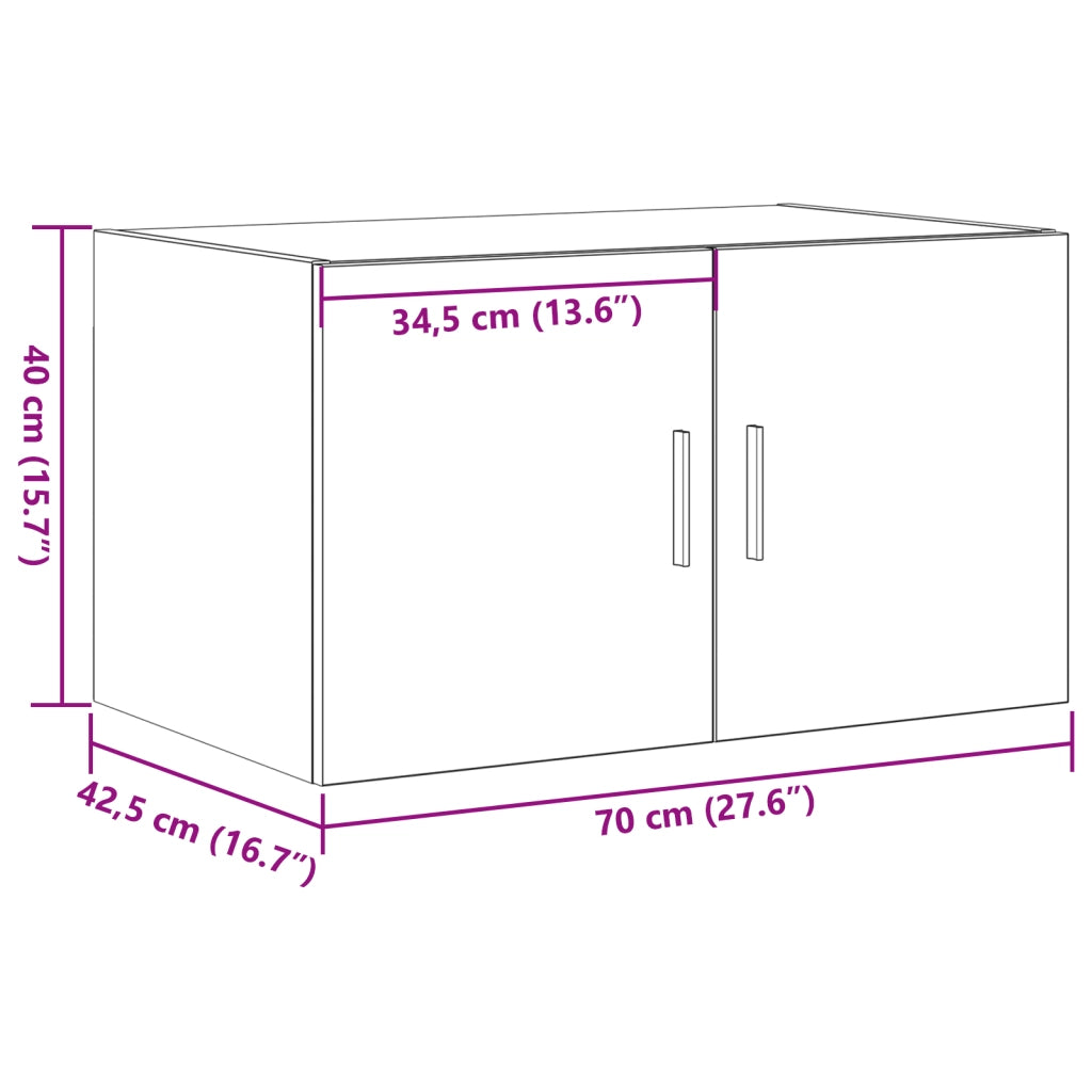 Armadio a muro  in legno antico 70x42,5x40 cm in legno ingegnerizzato