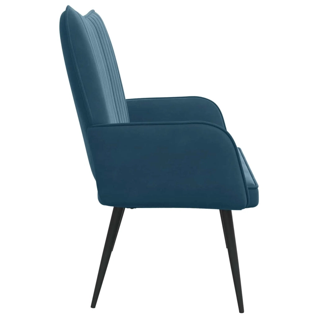 Sofa a Due Posti Blu 115 x 61 x 87 cm Velluto 42028968