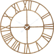 Orologio a muro Roman - rotonde/metallizzata - naturale - piccola - Ø 70 cm