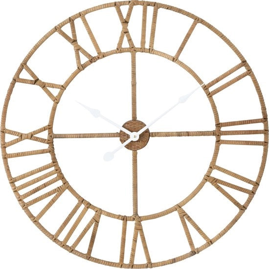 Orologio a muro Roman - rotonde/metallizzata - naturale - piccola - Ø 70 cm