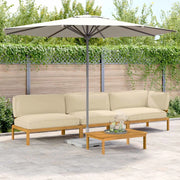 Set di divani con cuscino 4 pcs Beige Legno di Acacia Massello 3418487