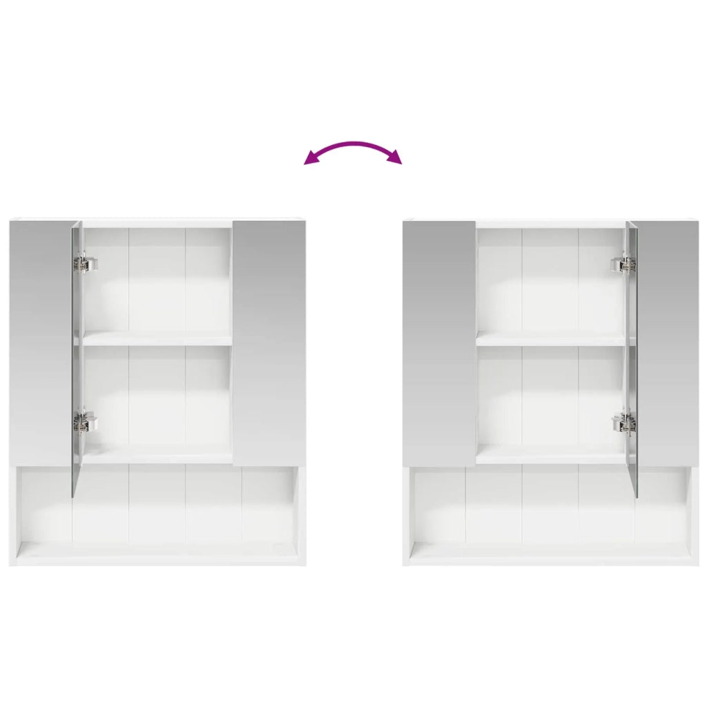 Mobiletto per specchio da bagno Bianco 60 x 14.5 x 70 cm