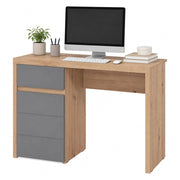 Anholt, Scrivania un Cassetto, 98x47x74h cm Marrone Rovere Nodi