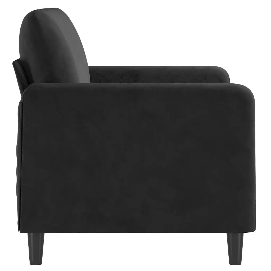 Divano a 2 Posti Nero 120 cm in Velluto 359437