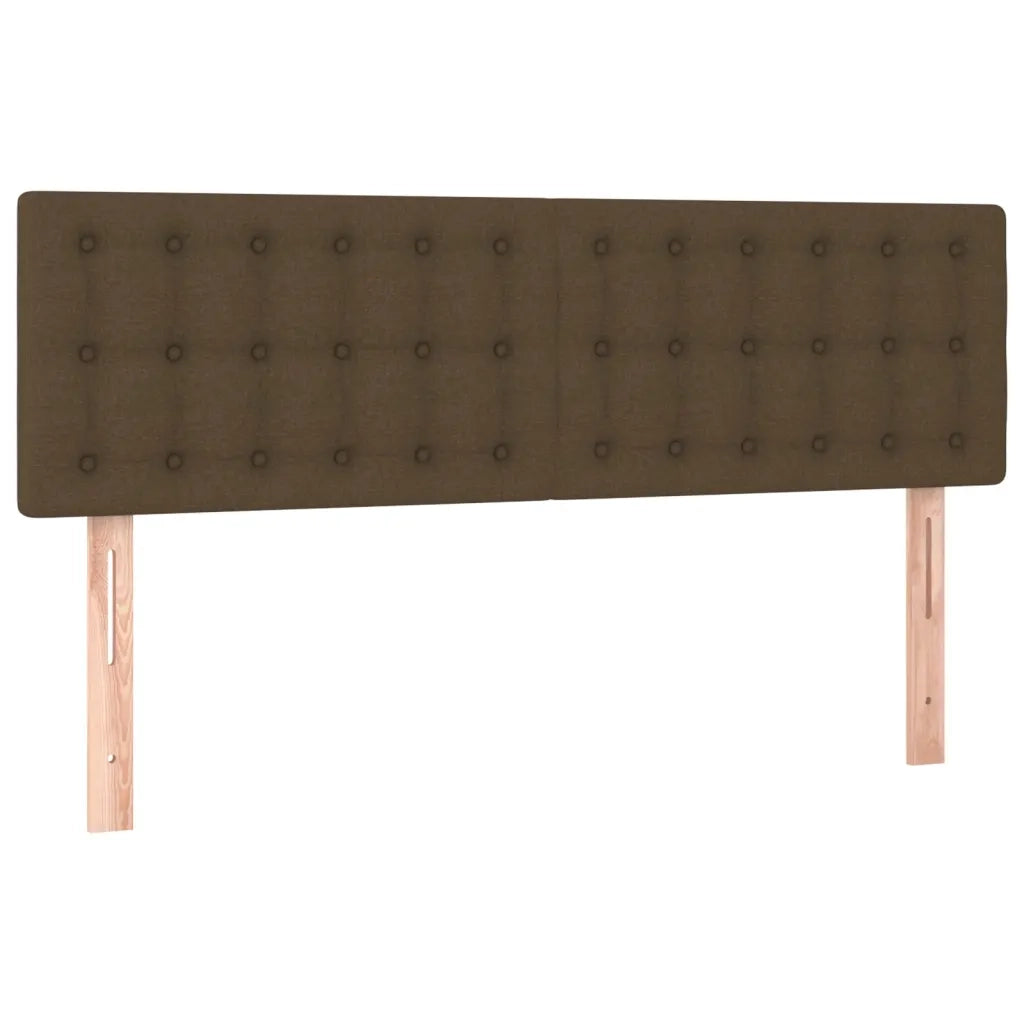 Giroletto a Molle con Materasso Marrone Scuro 140x200cm Tessuto