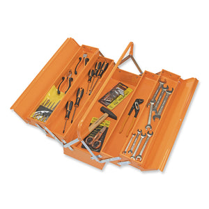 CASSETTA PORTAUTENSILI PORTA ATTREZZI 5 SCOMPARTI METALLO 55x21,5x22,5cm VUOTA 1764.015