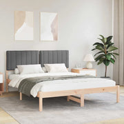 Letto con Testiera Rivestita Grigio scuro 150 x 200 cm 878040