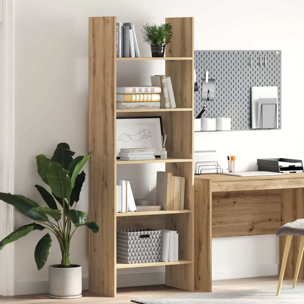 vidaXL Armadio per Libri rovere artigianale 60 x 35 x 180 cm