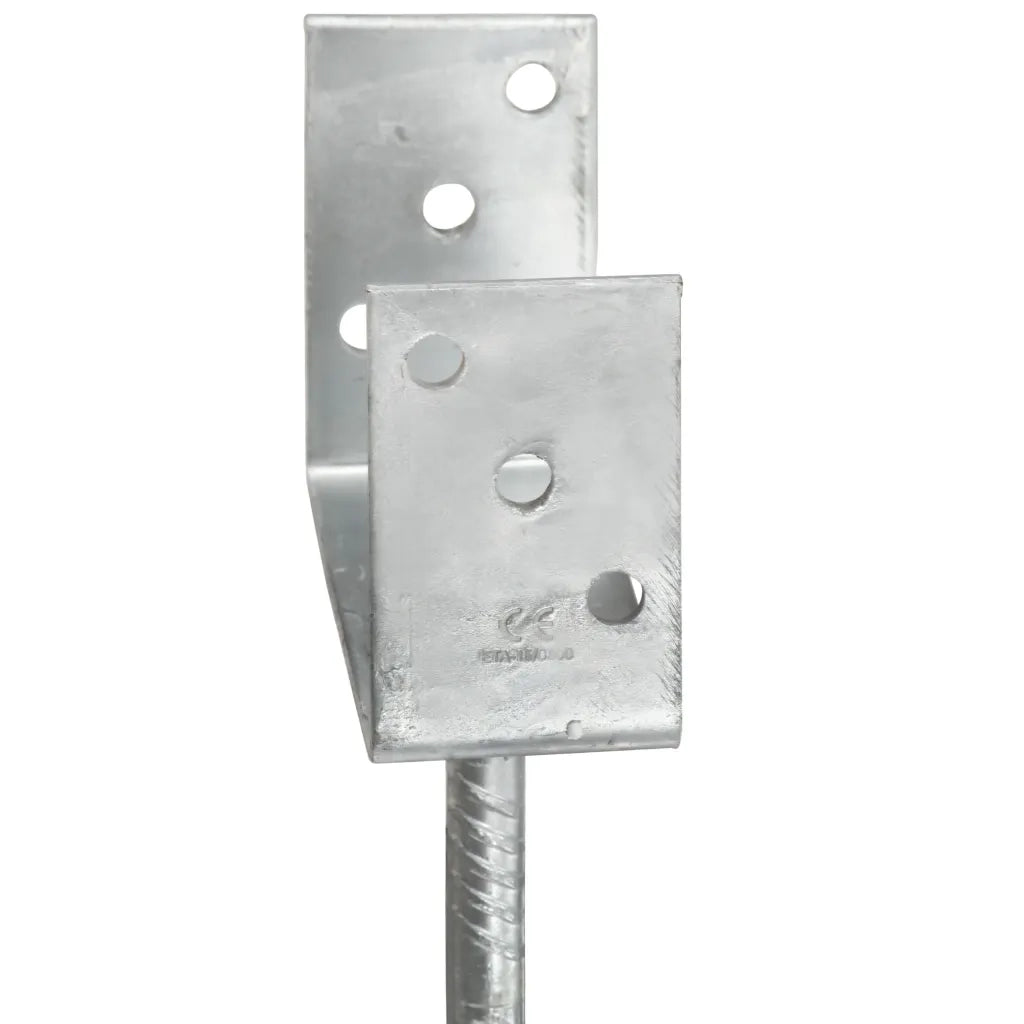 Picchetti per Recinzione 6 pz Argento 14x6x30cm Acciaio Zincato CFW3176594