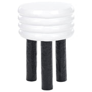 Tavolino da caffè decorativo in alluminio bianco e nero Tavolino da caffè decorativo Piccolo arredamento per il soggiorno ⌀ 33 cm