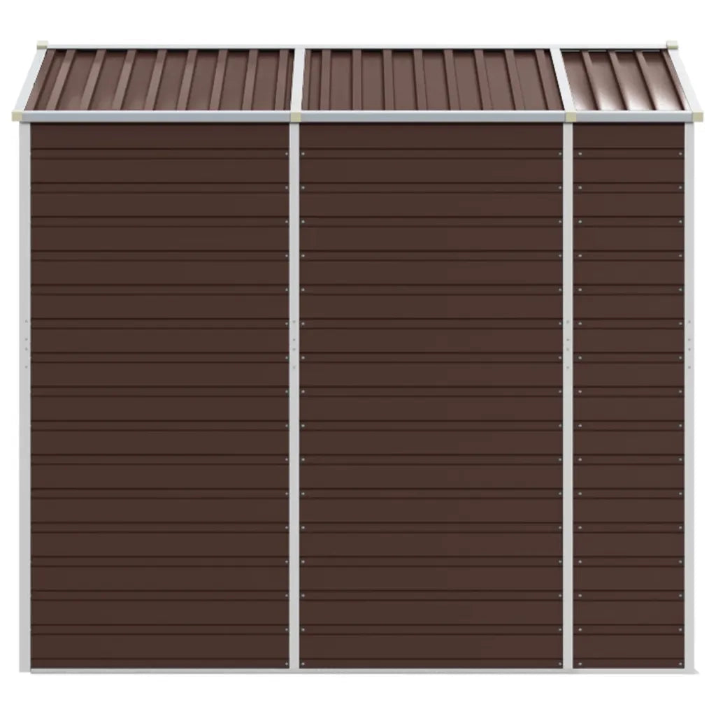Casetta da giardino marrone 191x215x198 cm in acciaio zincato 3188265