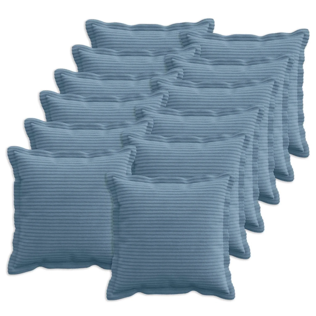 Federa 12 pz HOUTEN Blu 45 x 45 cm corduroy 918642