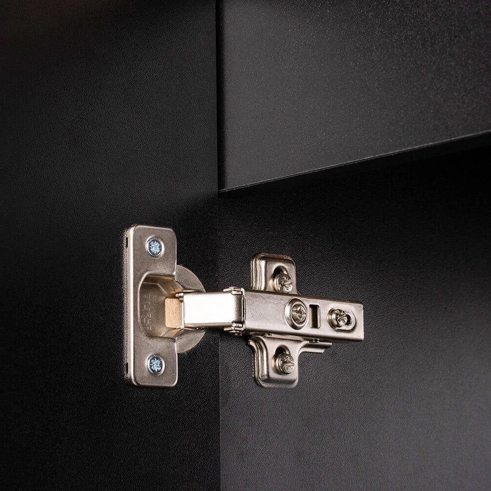 Mobile Sottolavabo NEWPORT da Parete con 2 Ante e Ripiano 80x60x40 cm - Nero [en.casa]
