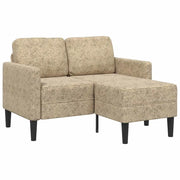 Divano 2 Posti con Chaise a L Grigio Chiaro 125 cm Similpelle