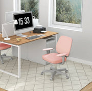 Sedia da ufficio ergonomica rosa regolabile