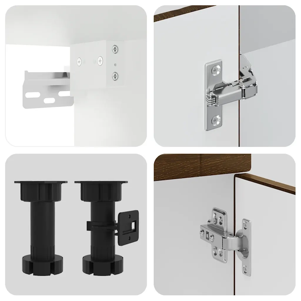 Set Mobili da Cucina 4 pz Porto Rovere Marrone in Truciolato 3314878