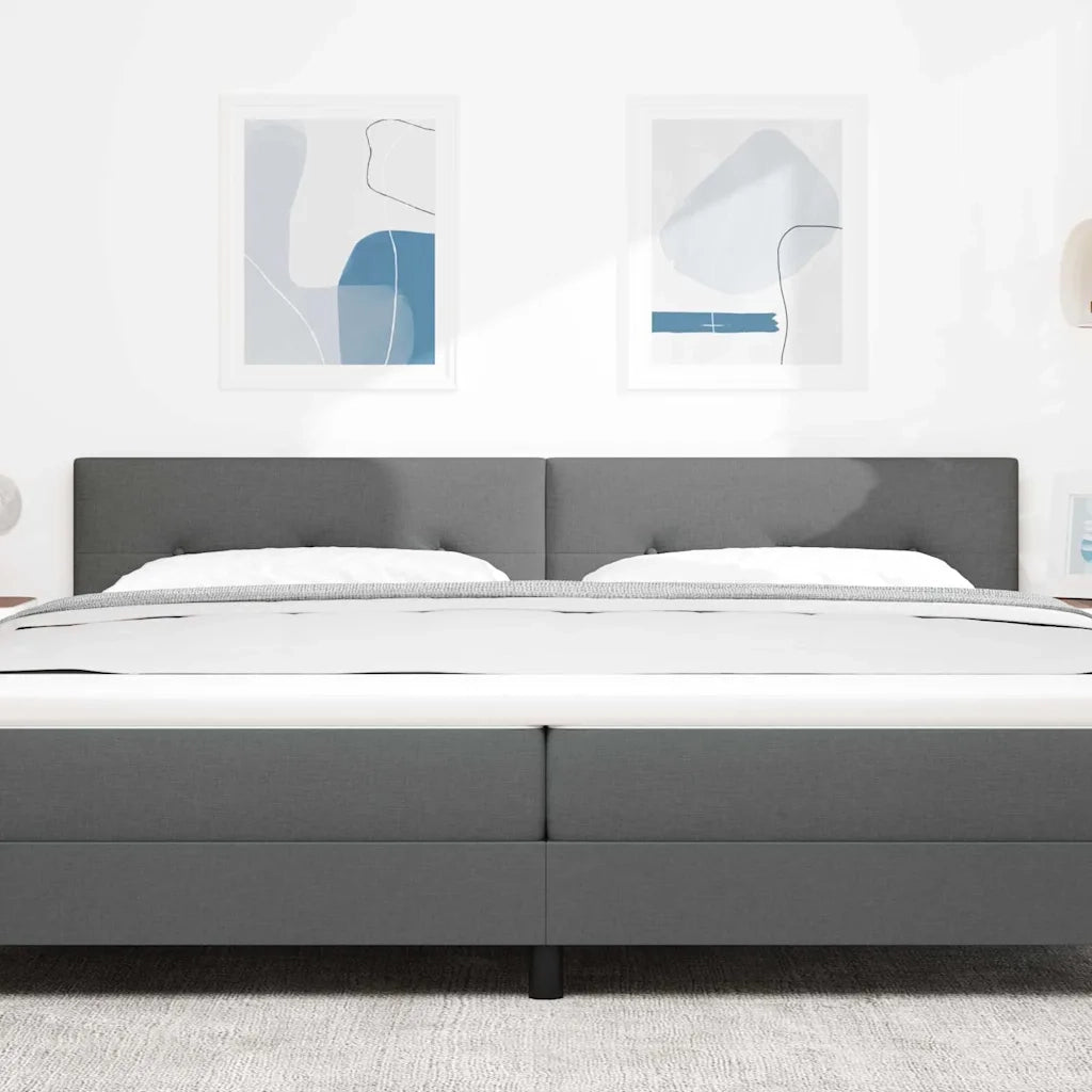 Testiera LED con testiera Grigio scuro 200 cm Poliestere 3338162