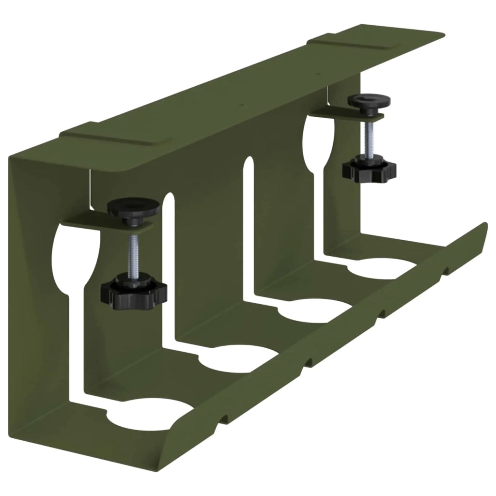 Vassoio per gestione cavi sotto il tavolo 2 pz Verde Oliva 8007573