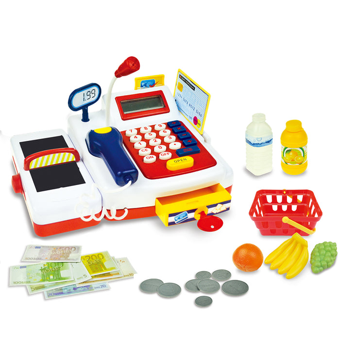 Registratore di Cassa Giocattolo per Bambini con Soldi Luci e Suoni Idea Regalo