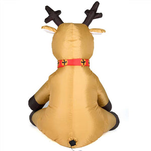 Gonfiabile Renna Natale 120cm con LED per Esterno e Interno Natalizio Impermeabile