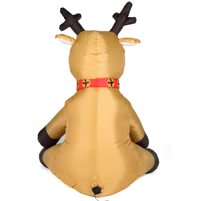 Gonfiabile Renna Natale 120cm con LED per Esterno e Interno Natalizio Impermeabile