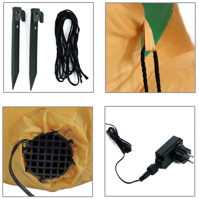 Gonfiabile Renna Natale 120cm con LED per Esterno e Interno Natalizio Impermeabile