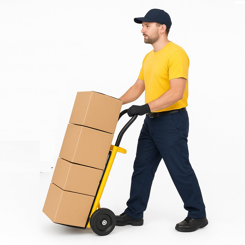 Carrello Portapacchi Pieghevole in Acciaio con Piattaforma Multifunzione 120kg