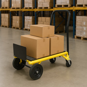 Carrello Portapacchi Pieghevole in Acciaio con Piattaforma Multifunzione 120kg