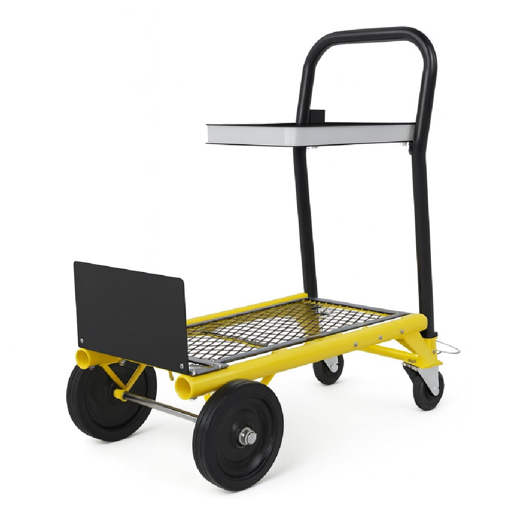 Carrello Portapacchi Pieghevole in Acciaio con Piattaforma Multifunzione 120kg