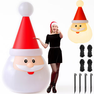 Gonfiabile di Babbo Natale XXL Decorazione Natalizia Luminosa da Esterno 250 cm