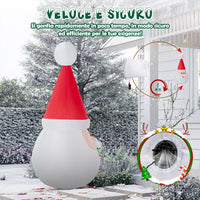 Gonfiabile di Babbo Natale XXL Decorazione Natalizia Luminosa da Esterno 250 cm