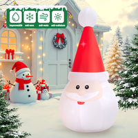 Gonfiabile di Babbo Natale XXL Decorazione Natalizia Luminosa da Esterno 250 cm
