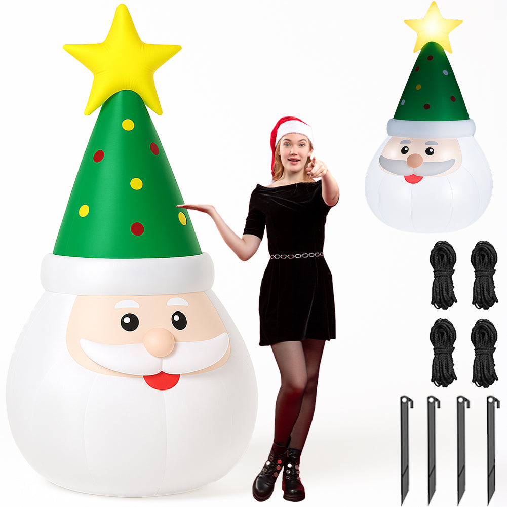 Gonfiabile di Babbo Natale XXL Decorazione LED Natalizia Addobbo Esterno 250 cm