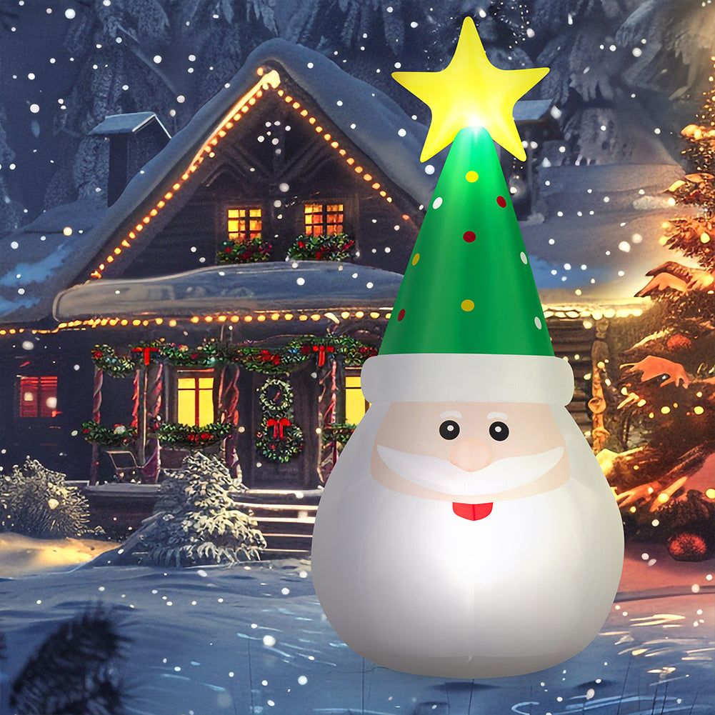 Gonfiabile di Babbo Natale XXL Decorazione LED Natalizia Addobbo Esterno 250 cm