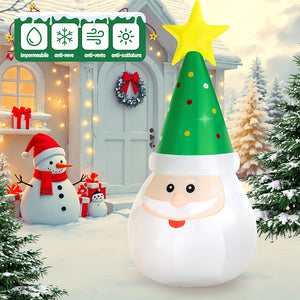 Gonfiabile di Babbo Natale XXL Decorazione LED Natalizia Addobbo Esterno 250 cm