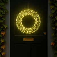 Ghirlanda Natalizia 3D in Metallo con 1800 Luci LED Diametro 58 cm da appendere