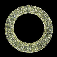 Ghirlanda Natalizia 3D in Metallo con 1800 Luci LED Diametro 58 cm da appendere