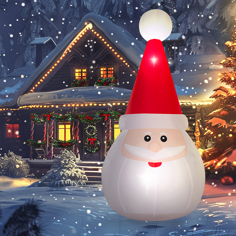 Gonfiabile Babbo Natale Grande Altezza 250 Cm Con Illuminazione Led Per Esterno