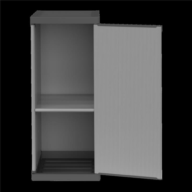 ARMADIO IN RESINA 1 ANTA CON RIPIANO REGOLABILI DA INTERNO E ESTERNO 34X40X85 CM