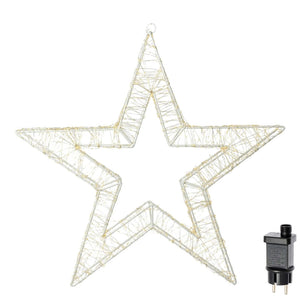 Stella Luminosa di Natale 3D a LED luce calda Larghezza 38 cm - 960 Luci
