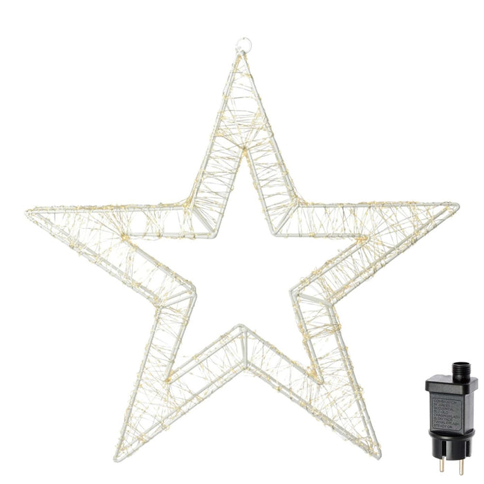 Stella Luminosa di Natale 3D a LED luce calda Larghezza 38 cm - 960 Luci