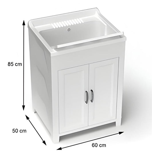 MOBILE LAVATOIO IN RESINA PER ESTERNO E INTERNO 60X50X85 CM