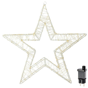 Stella Luminosa di Natale 3D in Metallo con  1440 LED luce calda Larghezza 50 cm